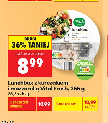 Lunchbox z kurczakiem i mozzarellą Vital Fresh promocja w Biedronka