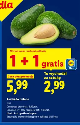 Awokado zielone Ryneczek Lidla promocja w Lidl