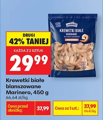 Krewetki białe blanszowane Vannamei promocja w Biedronka