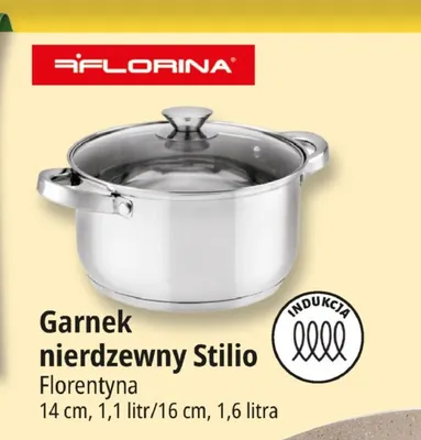Garnek nierdzewny Stilio Florina 16 cm 1,6 l promocja w Leclerc