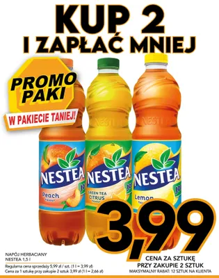 Napój herbaciany Nestea Peach promocja w Kupiec