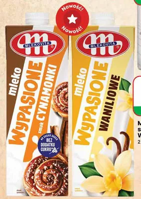 Mleko UHT smakowe waniliowe promocja w Dino