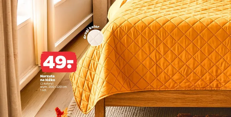 Narzuta na łóżko 200x220 cm promocja w Netto