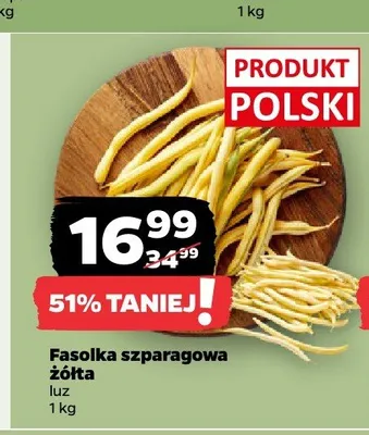 Fasolka szparagowa żółta promocja w Netto