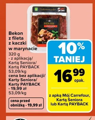 Bekon z fileta z kaczki w marynacie promocja w Carrefour Market