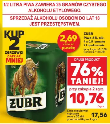 Piwo 4-pak promocja w Kaufland