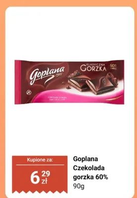 Czekolada gorzka 60% promocja w Dino