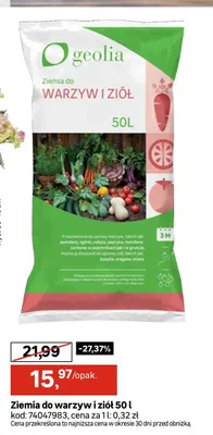 Ziemia do warzyw i ziół GEOLIA 50l promocja w Leroy Merlin