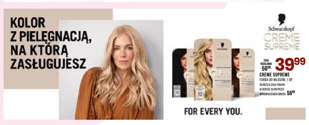 Farba do włosów Creme Supreme promocja w Drogerie Natura