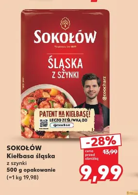 Kiełbasa śląska z szynki Sokołów promocja w Kaufland