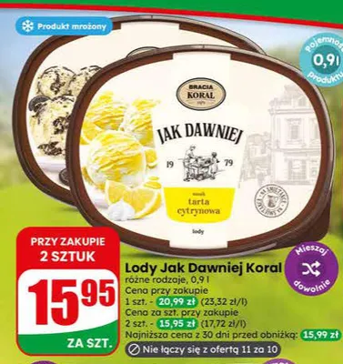 Lody Jak Dawniej Bracia Koral promocja w Dino