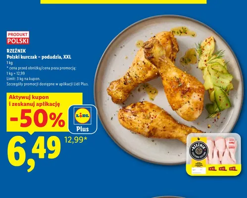 Polski kurczak podudzia XXL Rzeźnik promocja w Lidl