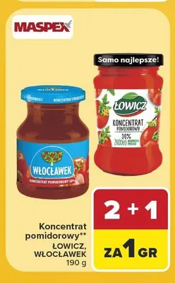 Koncentrat pomidorowy Łowicz promocja w Carrefour Market