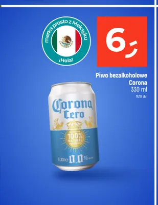 Piwo bezalkoholowe Corona Cero promocja w Dealz