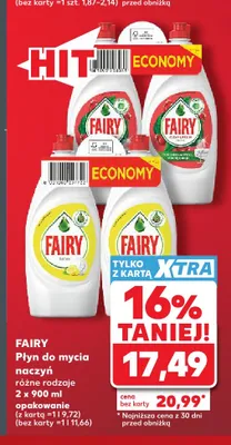Płyn do mycia naczyń Fairy Lemon 2-pak promocja w Kaufland