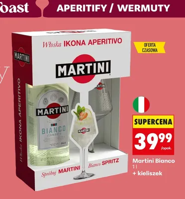 Wermut Bianco + kieliszek promocja w Biedronka