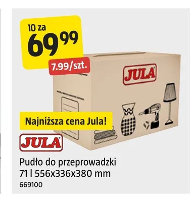 Pudło do przeprowadzki Jula 10-pak promocja w Jula