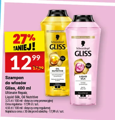 Szampon do włosów Gliss Liquid Silk promocja w Twój Market