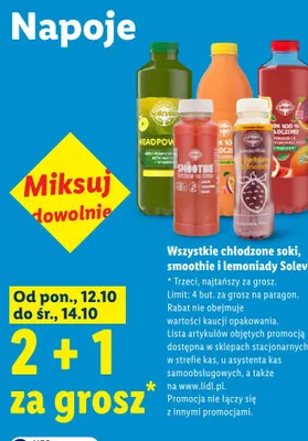 Smoothie tłoczone na zimno Solevita promocja w Lidl