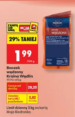 Boczek wędzony Kraina Wędlin promocja w Biedronka