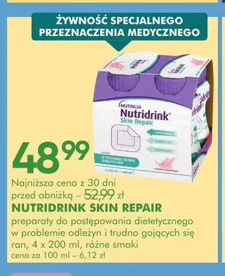 Preparat odżywczy Nutridrink Skin Repair promocja w Super-Pharm