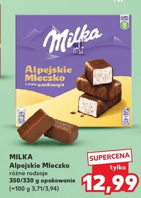 Alpejskie mleczko różne rodzaje promocja w Kaufland