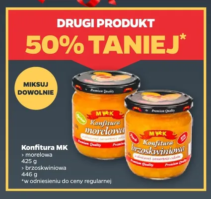 Konfitura MK brzoskwiniowa promocja w Netto