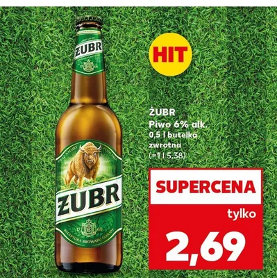 Piwo Żubr 6% promocja w Kaufland