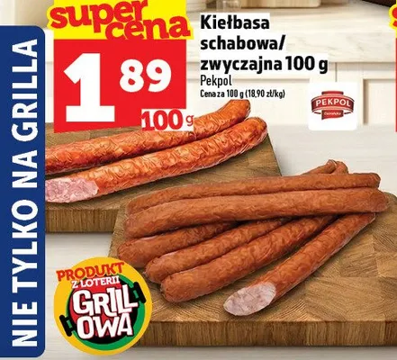 Kiełbasa schabowa/zwyczajna promocja w TOPAZ