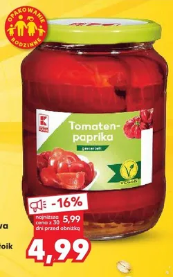 Papryka konserwowa ćwiartki promocja w Kaufland