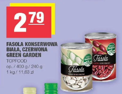 Fasola konserwowa biała, czerwona Green Garden promocja w SPAR