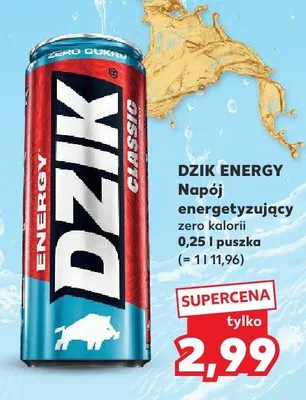 Napój energetyzujący zero kalorii promocja w Kaufland