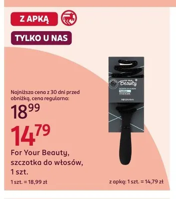 Szczotka do włosów For Your Beauty promocja w Rossmann
