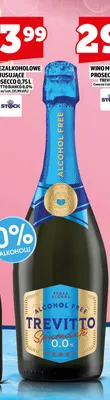 Wino bezalkoholowe musujące Prosecco Trevitto Bianco promocja w TOPAZ
