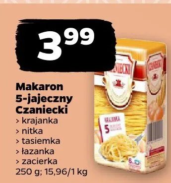 Makaron 5-jajeczny makaron promocja w Netto