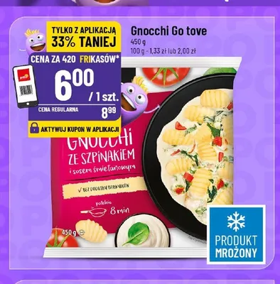 Gnocchi ze szpinakiem i sosem śmietankowym Go tove promocja w POLOmarket