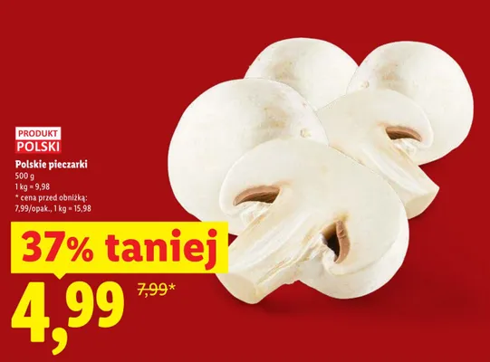 Pieczarki polskie Lidl promocja w Lidl