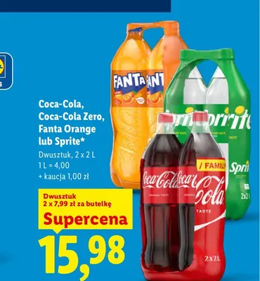 Napój gazowany Coca-Cola Zero 2-pak promocja w Lidl