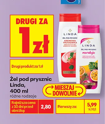 Żel pod prysznic Linda Marakuja promocja w Biedronka