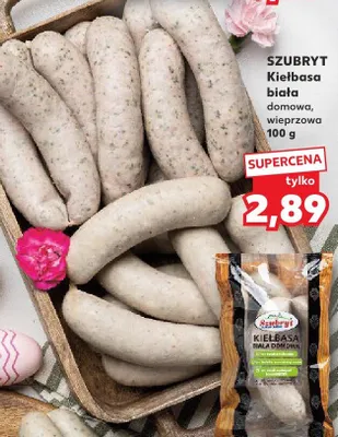 Kiełbasa biała domowa, wieprzowa promocja w Kaufland