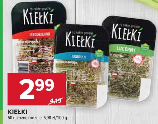 Kiełki różne rodzaje promocja w Stokrotka