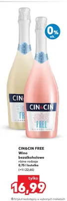 Wino bezalkoholowe Cin&Cin Free różowe promocja w Kaufland