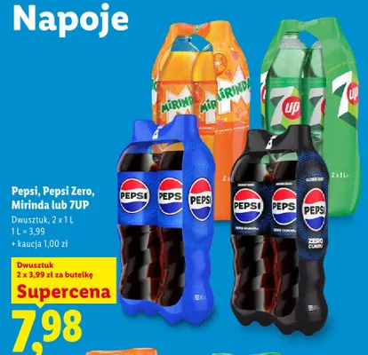 Napój gazowany Pepsi 2-pak 1 l promocja w Lidl