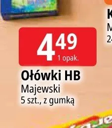 Ołówki HB Majewski 5 szt. promocja w Leclerc