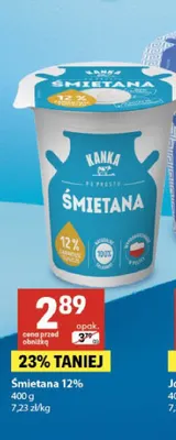 Śmietana Kanka 12% promocja w Delikatesy Centrum