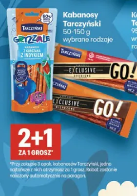 Kabanosy Exclusive GO! drobiowe Tarczyński promocja w Delikatesy Centrum