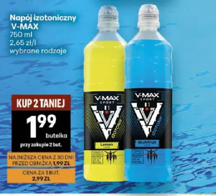 Napój izotoniczny V-MAX Lemon promocja w Delikatesy Centrum