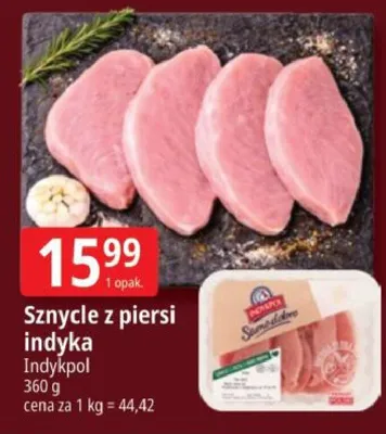 Sznycle z piersi indyka Indykpol promocja w Leclerc
