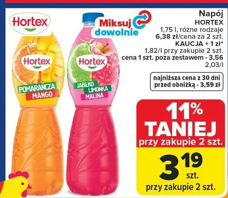 Napój pomarańcza mango promocja w Carrefour