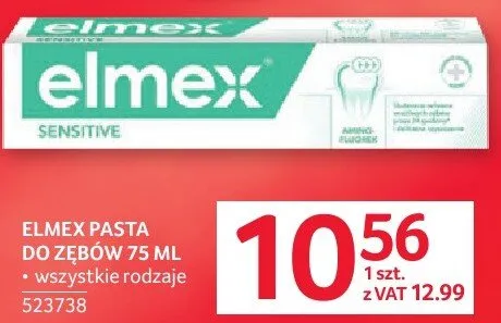 Pasta do zębów Elmex Sensitive 75 ml promocja w Selgros